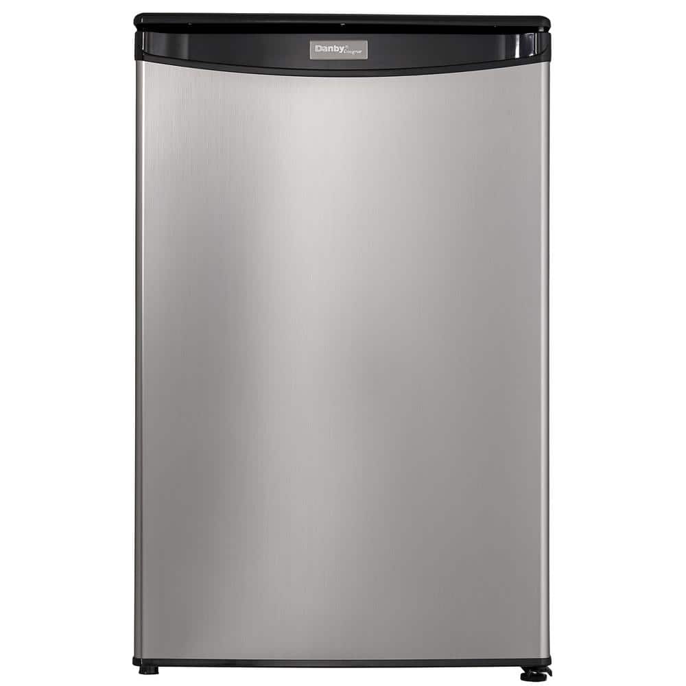 Danby 20.69 in. 4.4 cu. ft. Mini Refrigerator in Stainless Steel with Energy Star and Automatic defrost, Silver