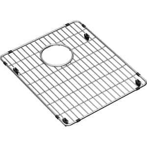 Crosstown 13 in. x 15.5 in. Bottom Grid for Kitchen Sink in Stainless Steel