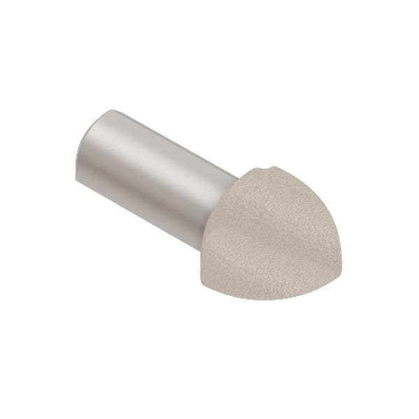 Schluter Rondec Cream 3/8 in. x 1 in. Color-Coated Aluminum Tile Edging Trim 90-Degree Outside Corner