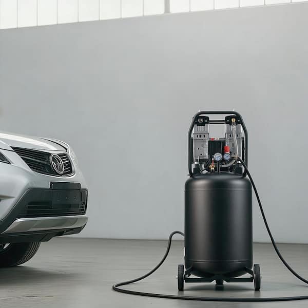 20 Gal. Oil-Free Air Compressor 2 HP 4.5 SCFM 90 PSI 125 PSI Portable on Wheels for Auto Repair Electric Spray Painting