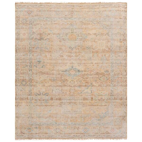 Mahajara 8 ft. x 10 ft. Beige/Light Blue Persian Area Rug