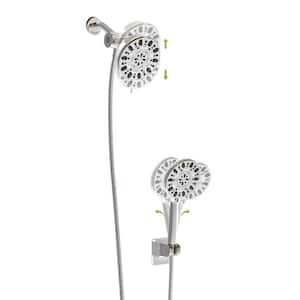 Single-Handle 7-Spray High Pressure Shower Faucet 1.8 GPM Wall Mount Shower Combo in Chrome