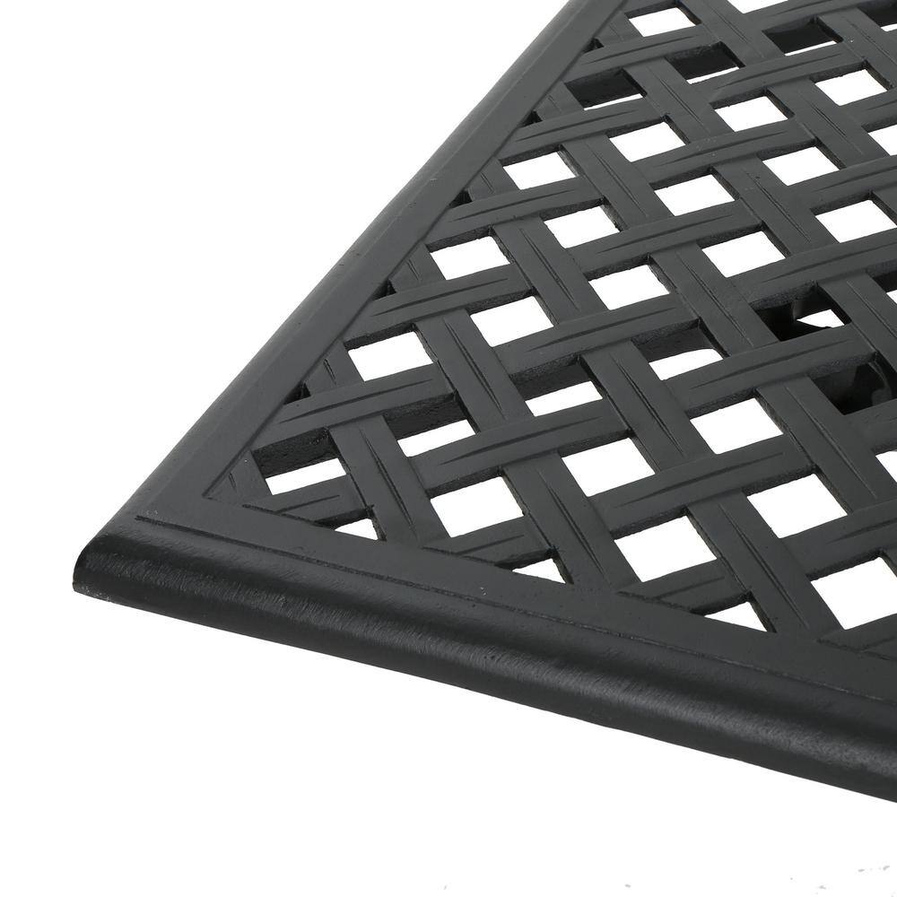 Taylor Black Sand Cast Aluminum Rectangle Dining Table