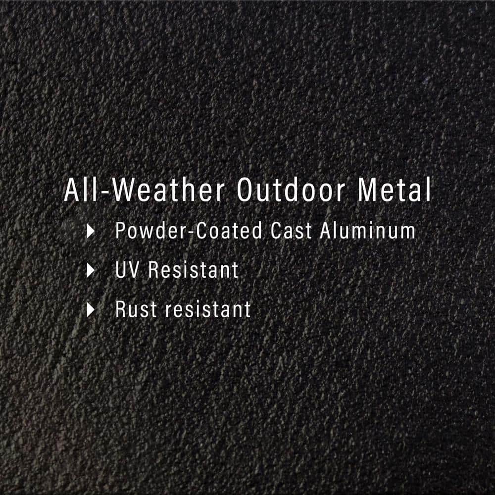 Sedona Charcoal Black Cast Aluminum Outdoor Dining Chair Set