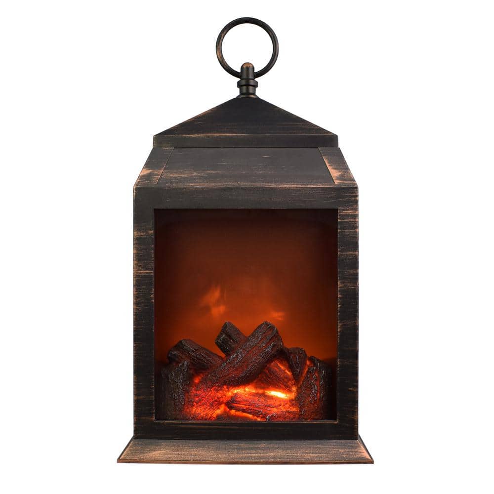 Fireplace Lantern Battery Operated USB Operated Tabletop Fireplace
