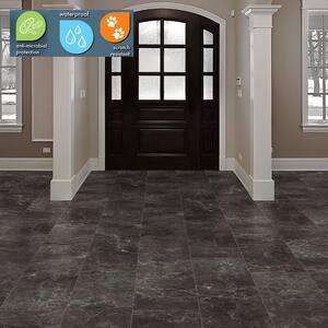 Dragon Glass Limestone 12 MIL x 12 in. W x 24 in. L Click Lock Waterproof Vinyl Tile Flooring (23.8 sqft/case)
