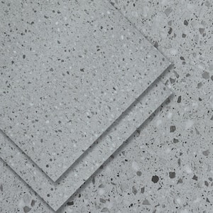 Grey 3 MIL x 24 in. W x 24 in. L Peel and Stick Waterproof Luxury Vinyl Tile Flooring (39 sq. ft./case)