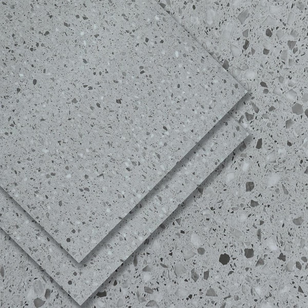 Dundee Deco Grey 3 MIL x 24 in. W x 24 in. L Peel and Stick Waterproof Luxury Vinyl Tile Flooring (70 sq. ft./case)