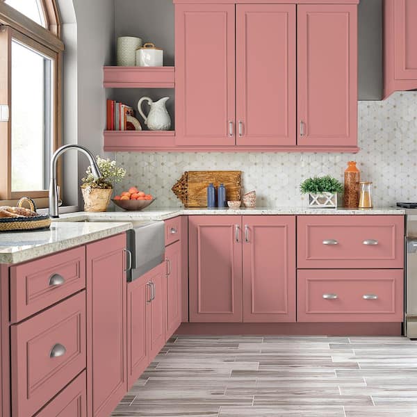 BEHR PREMIUM 1 qt. #M160-4A Sunset Pink Satin Enamel Interior