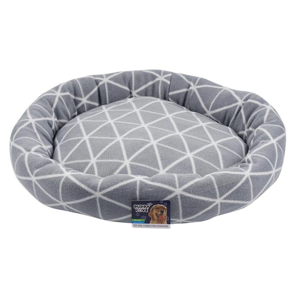 Shatex 21 in. Pet Bed Grey with Argyle