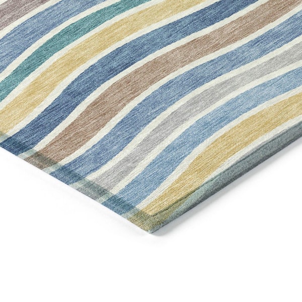 Chantille Machine Washable Indoor/Outdoor Abstract ACN2333 Blue 5 ft. x 7 ft. 6 in. Area Rug