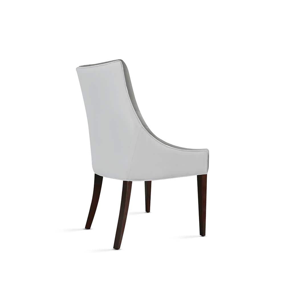 Elegant Transitional Jolie Side Chair with Smoke Gray Upholstery
