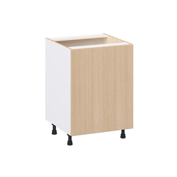 Timberline Mojavi Oak Slab Assembled Base Kitchen Cabinet with 3-Inner Drawers (24 in. W x 34.5 in. H x 24 in. D)