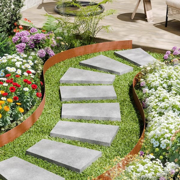 10-Pack Steel Landscape Edging 40 x 4.5 in. x 0.06 in. Weather-Resistant Metal Heavy Duty Lawn Rust