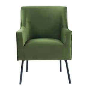 Green Velvet Modern Accent Chair (Set of 1)