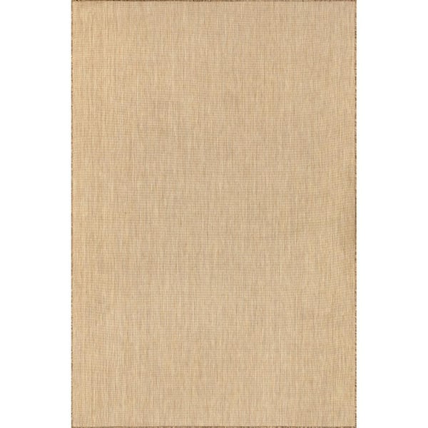 nuLOOM Nakia Transitional Natural 6 ft. 7 in. x 9 ft. Indoor/Outdoor Area Rug