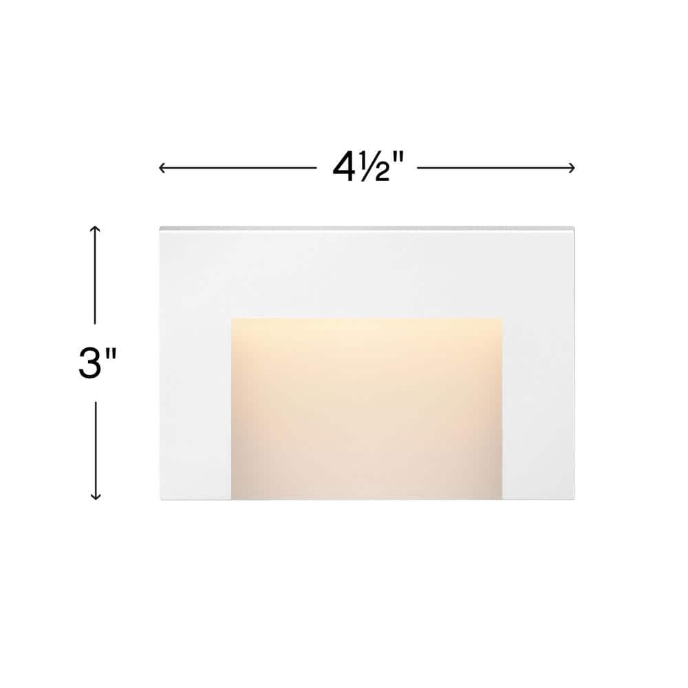 Satin White LED Outdoor Deck Light with Etched Glass