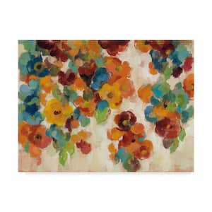 Spice And Turquoise Florals by Silvia Vassileva 35 in. x 47 in.