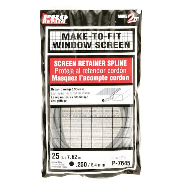 Prime-Line 0.250 in. x 25 ft. Gray Screen Retainer Spline