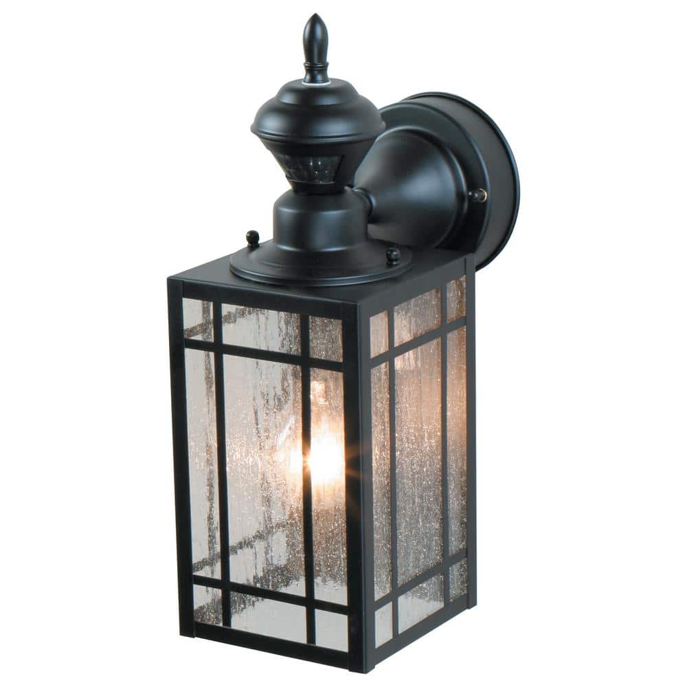 Details about   Heath Zenith 1-Light Black Motion Activated Outdoor Wall Lantern Sconce