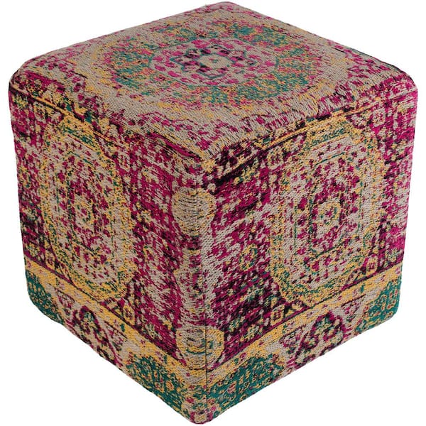 Livabliss Canova Pink Decorative Pouf