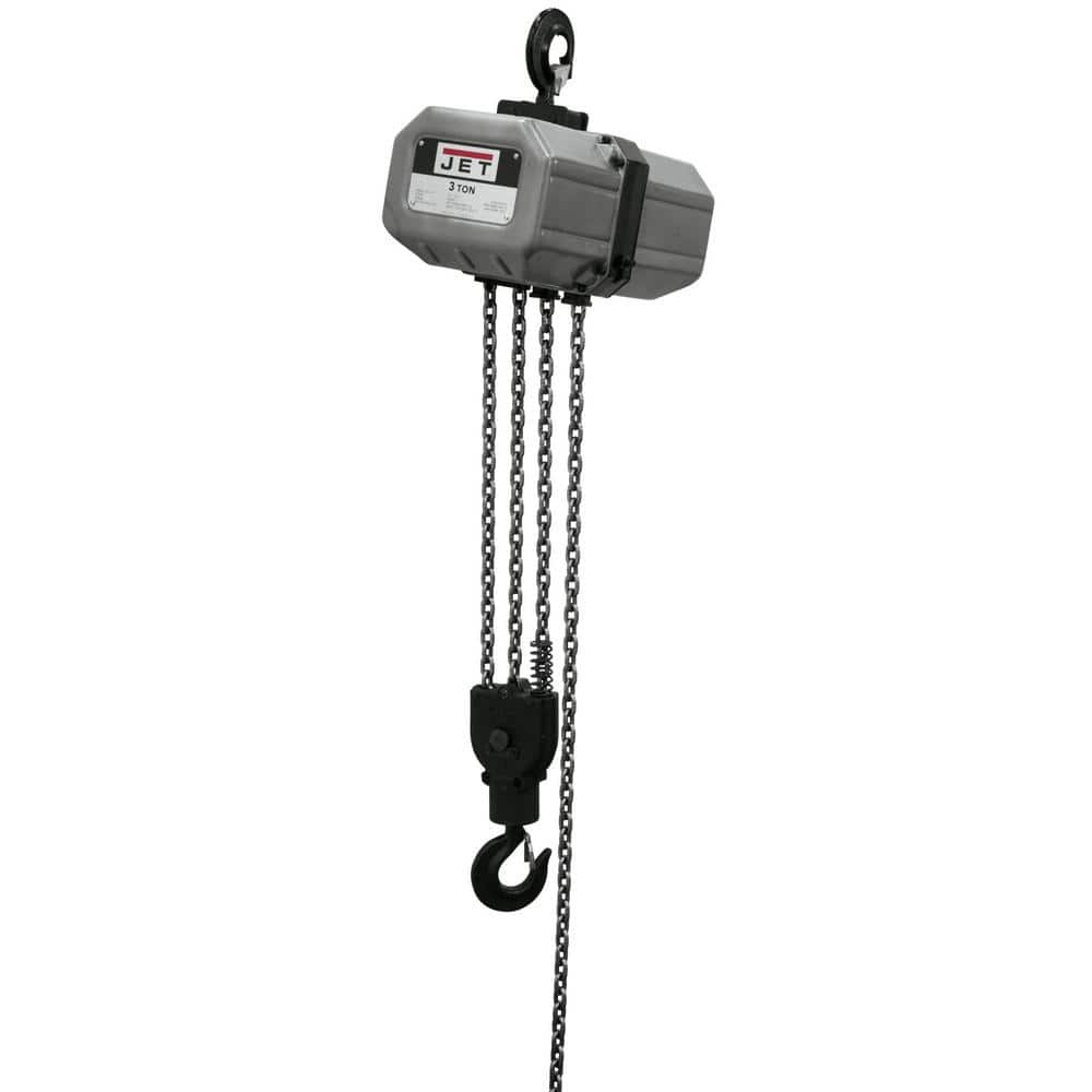 Jet 3-Ton Capacity 20 ft. Lift Electric Chain Hoist 1-Phase 115/230