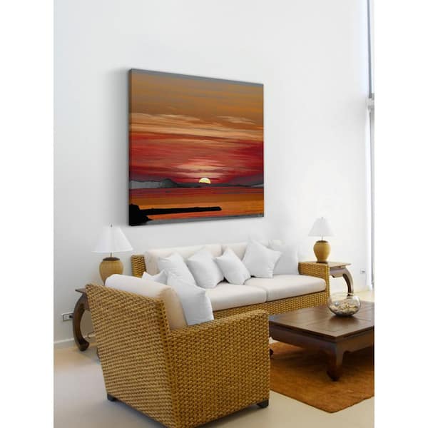 Unbranded 18 in. H x 18 in. W "Mykonos" by Parvez Taj Printed Canvas Wall Art