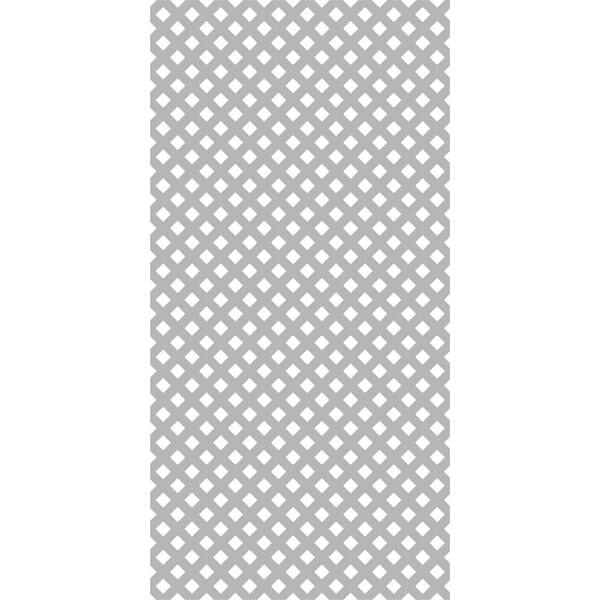 GRID AXCENTS 4 ft. x 8 ft. Weathered Gray Privacy Vinyl Lattice (2-Pack)