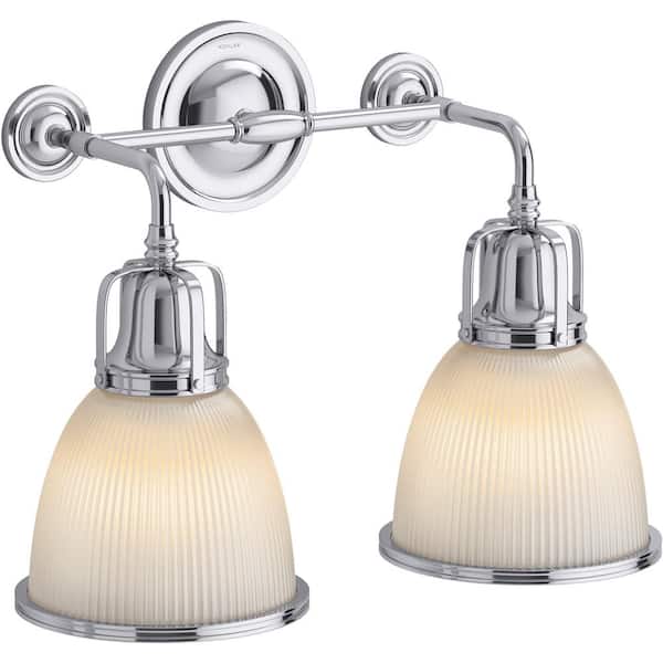 KOHLER Hauksbee 2-Light Polished Chrome Finish Wall Sconce
