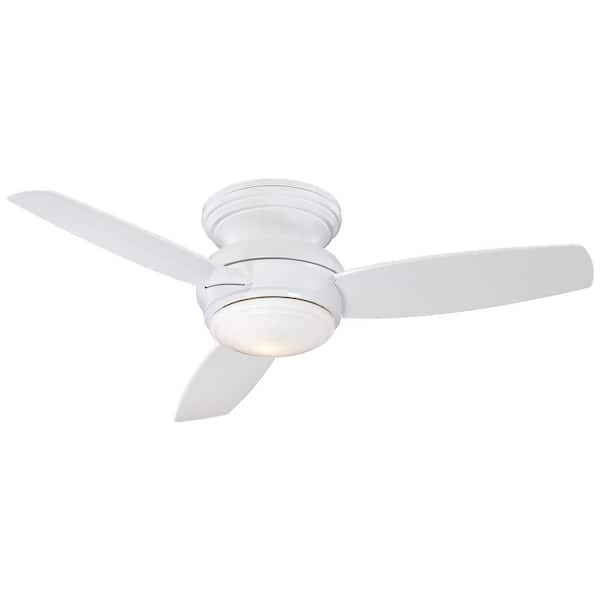 MINKA-AIRE Traditional Concept 44 in. Integrated LED Indoor/Outdoor White Ceiling Fan with Light with Wall Control