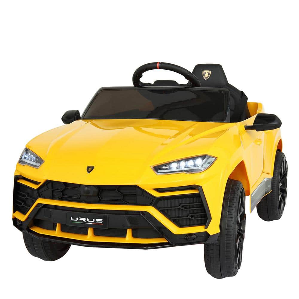 TOBBI 12-Volt Licensed Lamborghini Urus Kids Ride On Car Electric Cars with Remote Control, Yellow, Yellows/Golds -  TH17E0501-T01