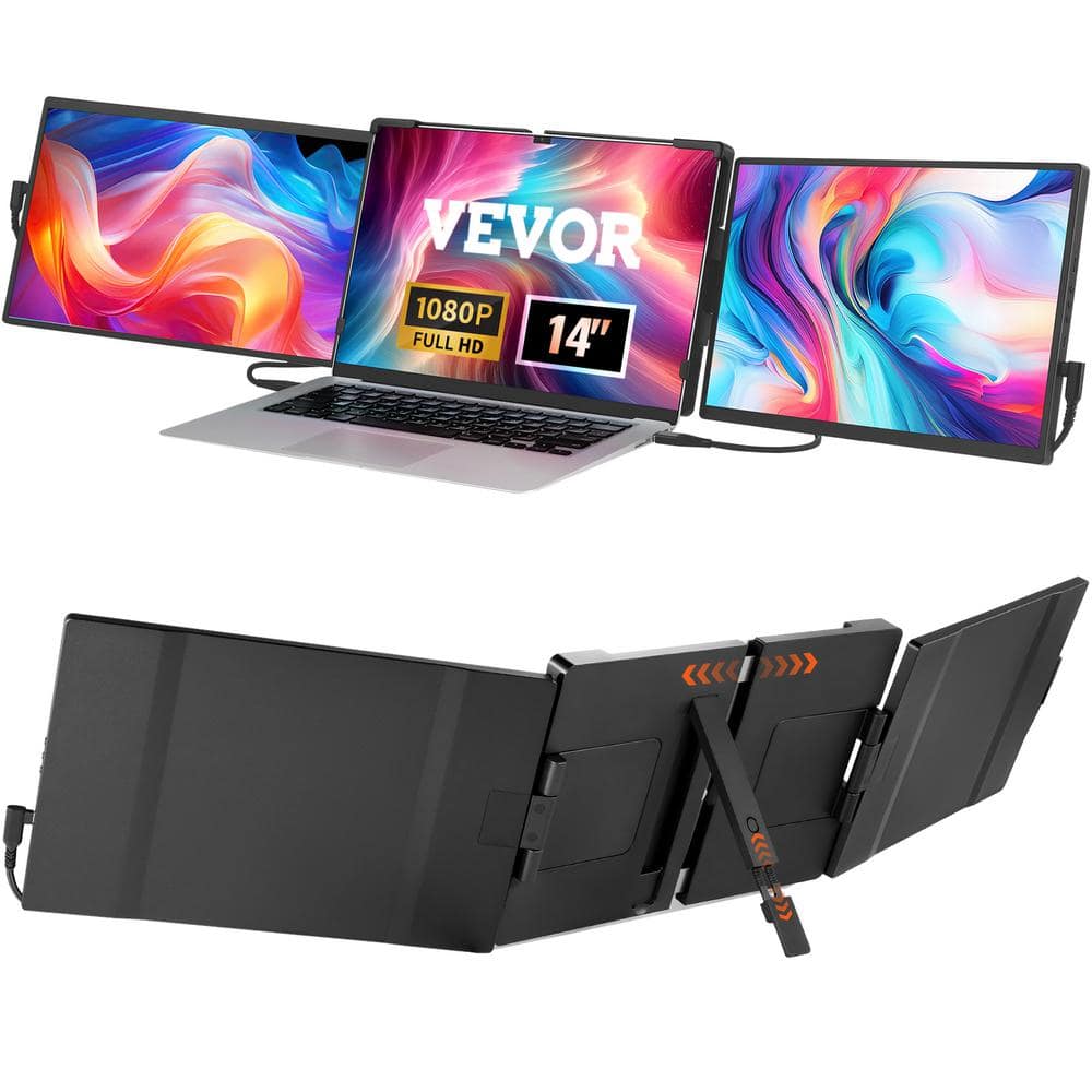VEVOR Laptop Screen Extender 14 in. HD 1080P Portable Monitor for