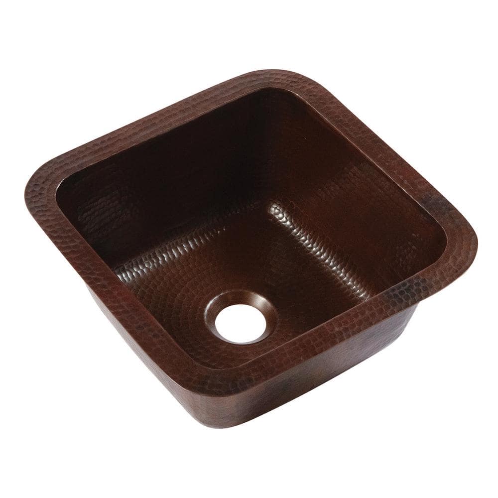 Greco All-in-One Drop-In/Undermount Copper 15 in. Single Bar/Prep Kitchen Sink with Pfister Faucet and Drain Greco All-in-One Drop-In/Undermount Copper 15 in. Single Bar/Prep Kitchen Sink with Pfister Faucet and Drain