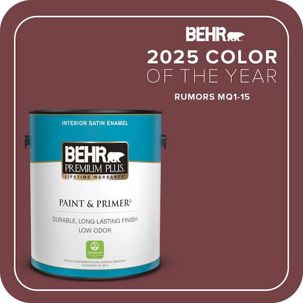 BEHR PREMIUM PLUS 1 gal. #MQ1-15 Rumors Satin Enamel Low Odor Interior Paint & Primer