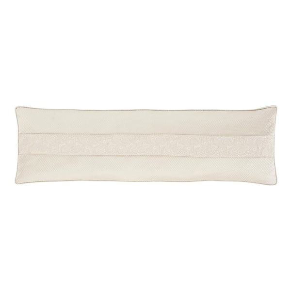 Valdez Alabaster Polyester Jacobean Bolster Decorative Throw Pillow 15 In. L X 52 In. W