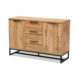 Reid Oak Wood Sideboard Buffet with 3-Drawer