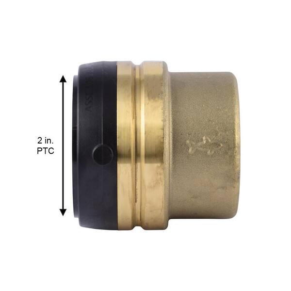thumbnail image 2 of SharkBite 2 Inch Push-to-Connect Brass Cap - No Tools Needed For PEX, Copper, CPVC Plumbing 2 of 14