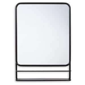 Ebba 22 in. W x 31 in. H Rectangle Metal Black Framed Accent Mirror