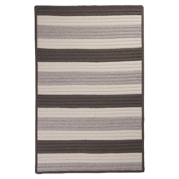 Home Decorators Collection Baxter Silver  Doormat 2 ft. x 4 ft. Braided Indoor/Outdoor Patio Area Rug