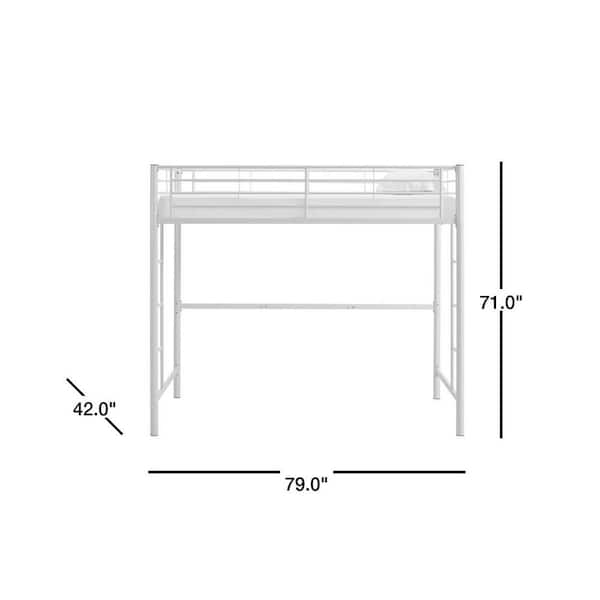 Walker Edison Furniture Company Premium, Walker Edison Twin Metal Loft Bed Assembly Instructions