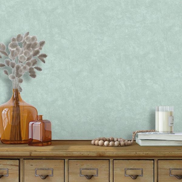 Faux Waxed Texture Teal Wallpaper Sample