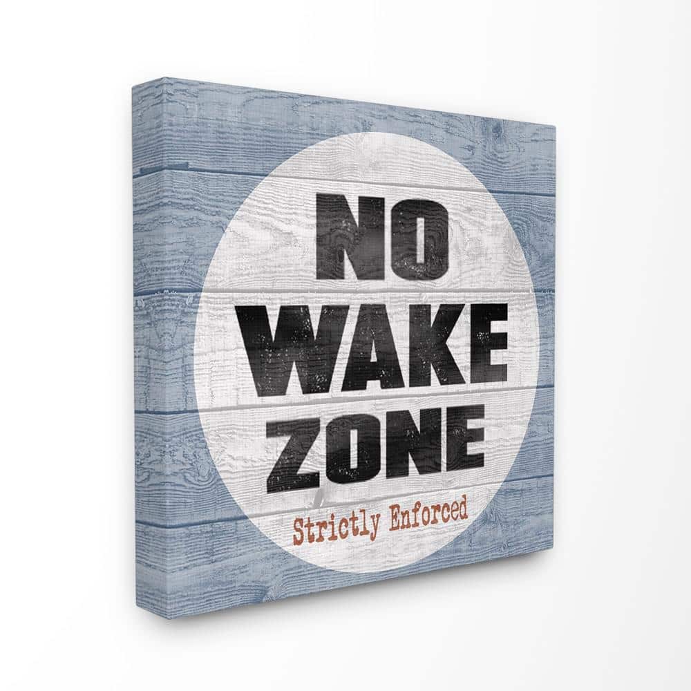 24 in. x 24 in. No Wake Zone Beach Plank by Regina Nouvel Printed Canv