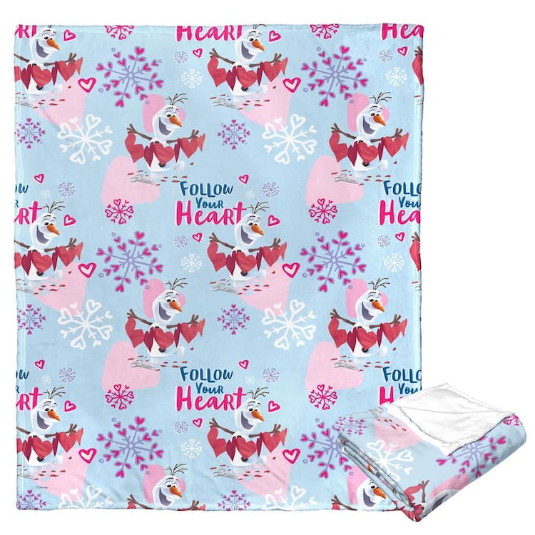 Frozen Follow Your Heart Silk Touch Multi-Colored Throw Blanket