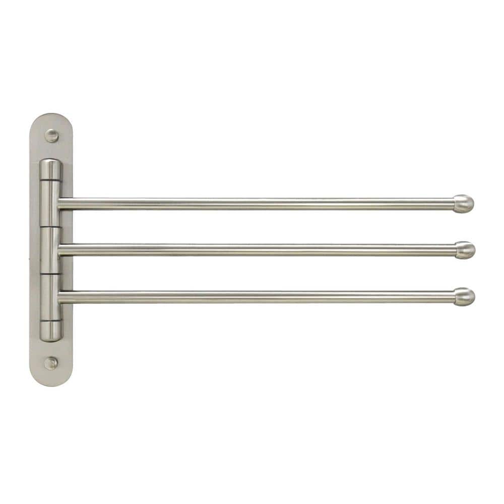 15'' Satin Nickel Triple Swing Arm Towel Bar