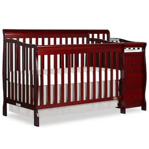 Brody Cherry 5-in-1 Convertible Crib with Changer