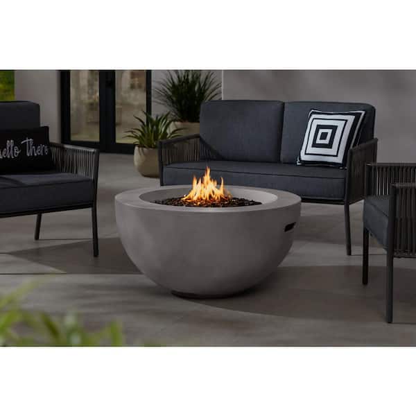 Round Concrete Propane Gas Fire Pit, 36 Inch Round Gas Fire Pit Cover