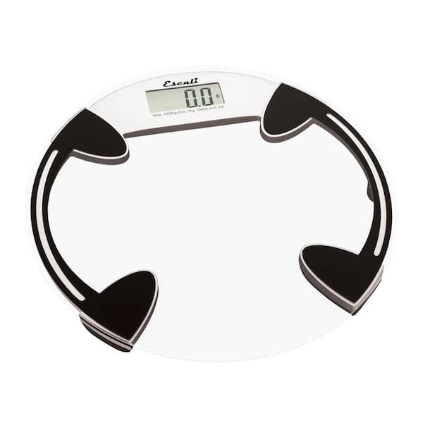 https://images.thdstatic.com/productImages/309abb11-19d1-4a44-a01c-7dae33d6aa88/svn/clear-with-black-and-silver-accents-escali-bathroom-scales-b180rc-4f_600.jpg