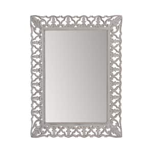 25 in. x 19 in. Calie Grey Framed Rectangle Decorative Mirror