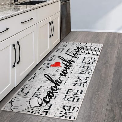 Runner Kitchen Mats The Home, Black And White Kitchen Rugs