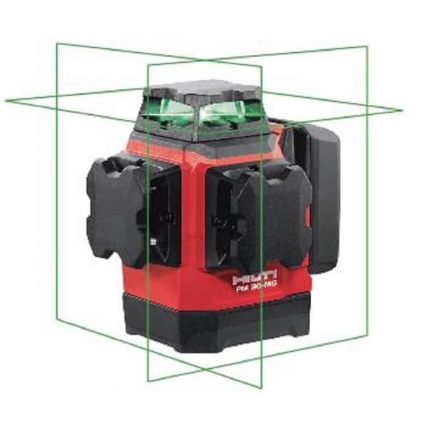 Hilti 33 ft. PM 30-MG Multi-Green Line Laser Level with Magnetic Bracket  and Hard Case (Batteries not included) 2227742 - The Home Depot